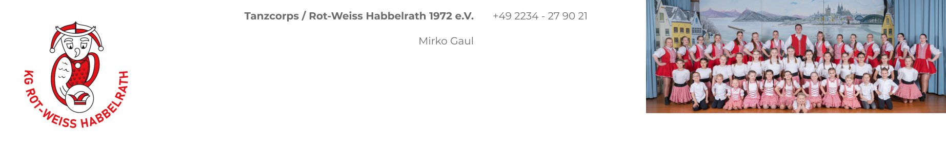 Tanzcorps / Rot-Weiss Habbelrath 1972 e.V.  Mirko Gaul +49 2234 - 27 90 21